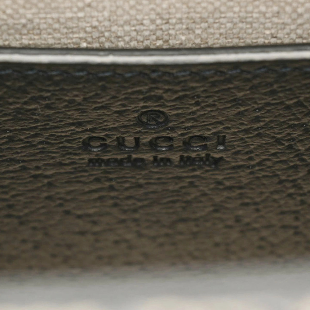 GUCCI Interlocking Tote Bag GG Beige Navy Blue Leather Handbag - Picture 9 of 9